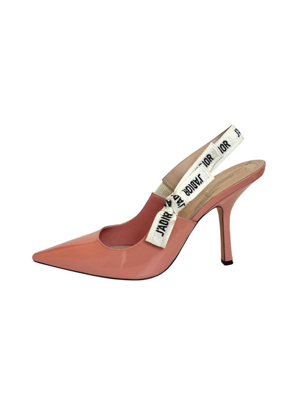 Christian Dior Blush Pink J’adior Patent Leather Slingback Pumps sz 9.5